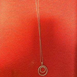 David Yurman Double Circle Pave Diamond Necklace